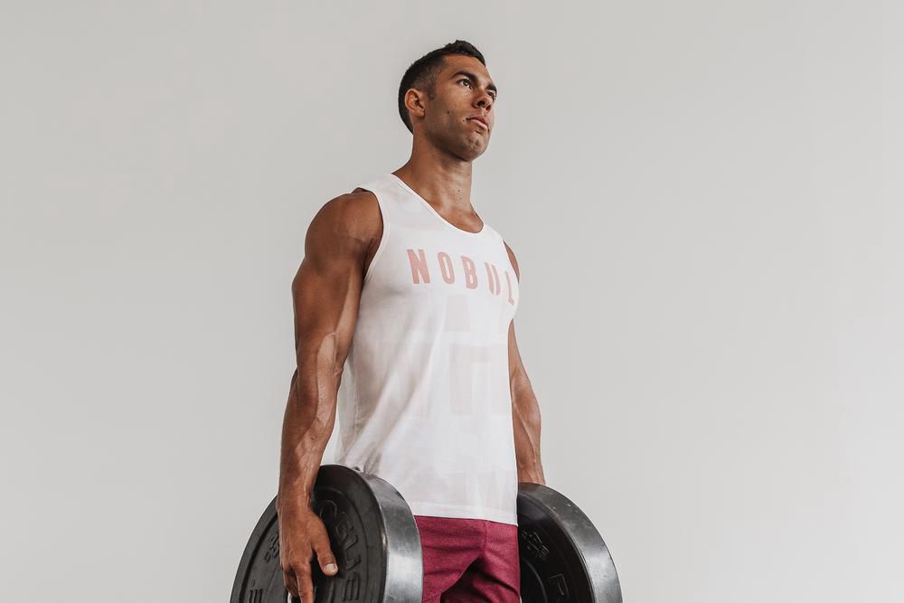 NOBULL Men's (Wells) Tank Tops - Wells Blush - Ireland (7405IKGOB)